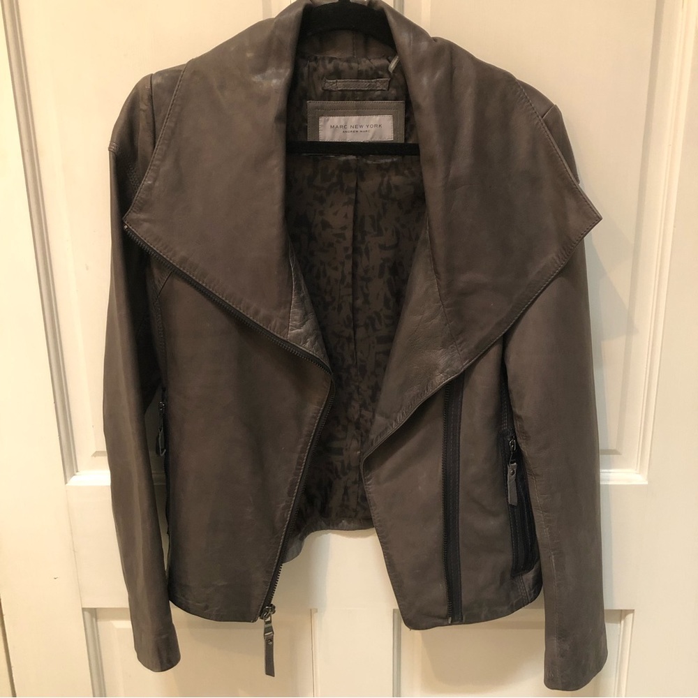 Marc New York Distressed Leather Jacket